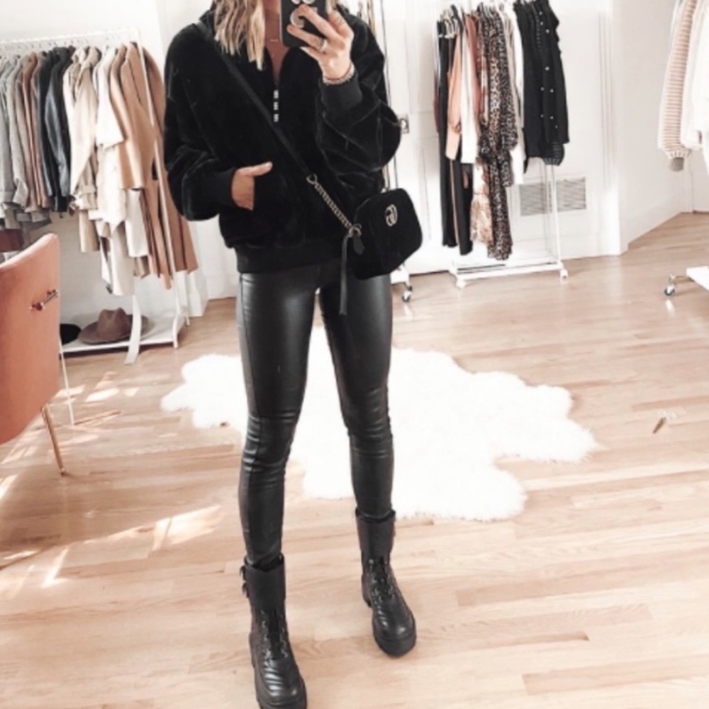 NEW Commando faux leather leggings black high waisted Size Small